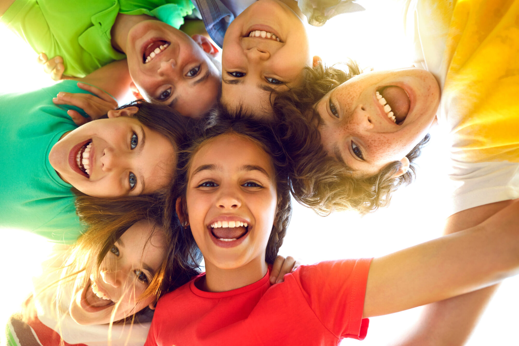 Happy children playing